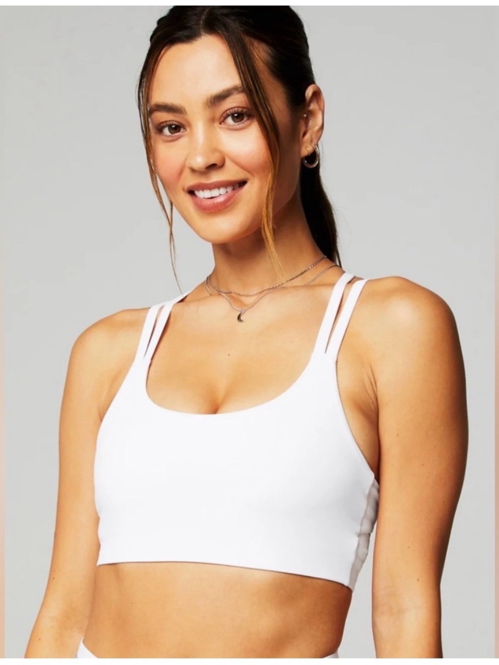 Fabletics Low Impact White Double-Strap Sports Bra NWOT never worn